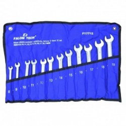 Lankstuomų raktų su terkšle komplektas, 12d., 8-19mm, Cr-V Lankstuomų raktų su terkšle komplektas, 12d., 8-19mm, Cr-V