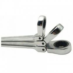 Lankstuomų raktų su terkšle komplektas, 12d., 8-19mm, Cr-V Lankstuomų raktų su terkšle komplektas, 12d., 8-19mm, Cr-V