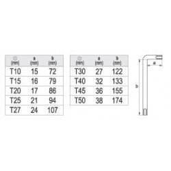 Žvaigždučių Torx raktų rinkinys T10-T50, 9vnt