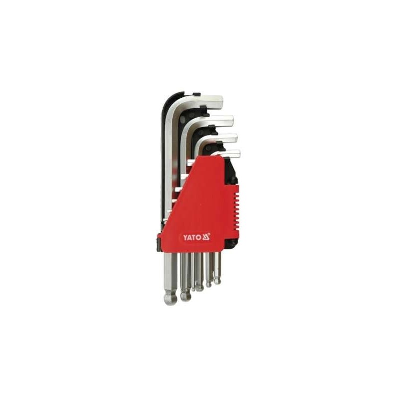 Šešiakampių raktų rinkinys HEX, su šarnyru, 2-12mm, 10vnt, Cr-V