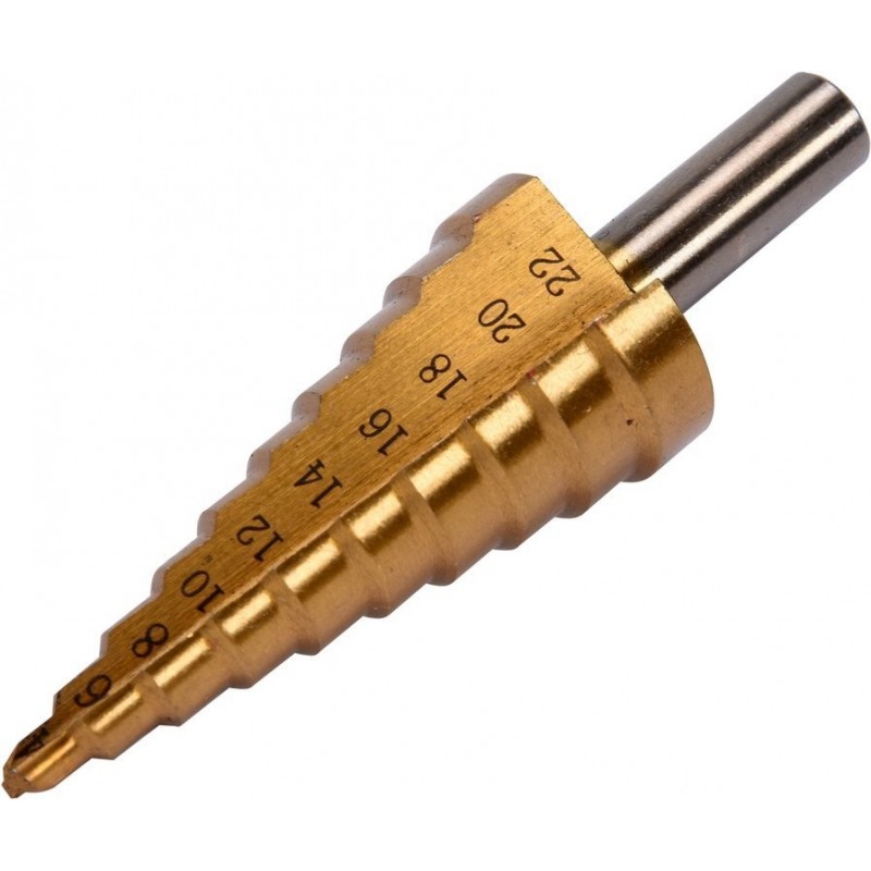 Pakopinis grąžtas skylės platinimui, 4-22mm, YATO