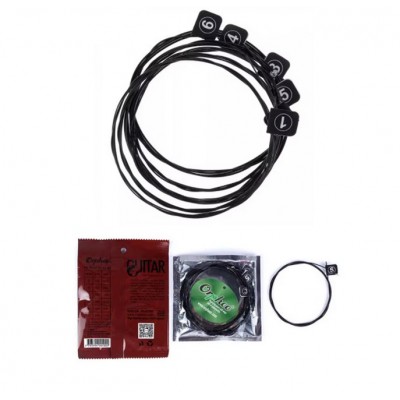 Schwarze E-Gitarrensaiten