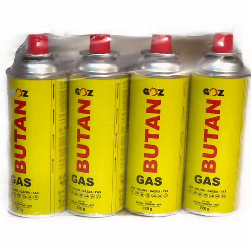 4 vnt. x Butano dujų balionėlis 220 g 4 vnt. x Butano dujų balionėlis 220 g