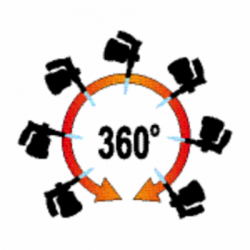 Dujinė lempa su pjezo uždegimu, 360°