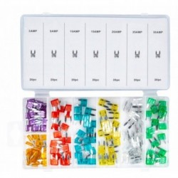 Automobilinių mini saugiklių komplektas 140vnt., 3-30A