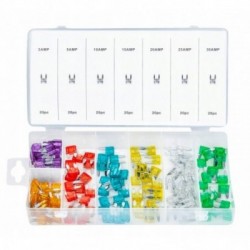 Automobilinių mini saugiklių komplektas 140vnt., 3-30A