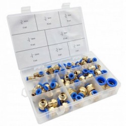 Pneumatinių sreginių greitųjų jungčių rinkinys 4-16 mm, 72 vnt.