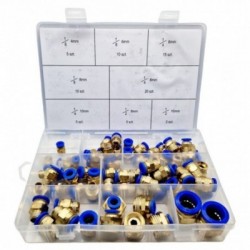 Pneumatinių sreginių greitųjų jungčių rinkinys 4-16 mm, 72 vnt.