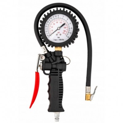 Padangų pripūtimo pistoletas su didelių manometru