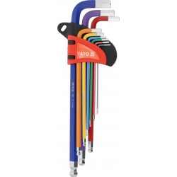 Šešiakampių raktų rinkinys HEX, su šarnyru, 1.5-10mm, 9 vnt.