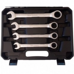 Raktų su terkšle komplektas 14 vnt., 8-24mm, Cr-V, plastikinis laikymo lagaminas