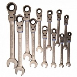 Vartomų terkšlinių raktų rynkinys 12d., 6-22mm, Cr-V