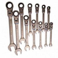 Vartomų terkšlinių raktų rynkinys 12d., 6-22mm, Cr-V