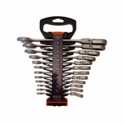 Vartomų terkšlinių raktų rynkinys 12d., 6-22mm, Cr-V