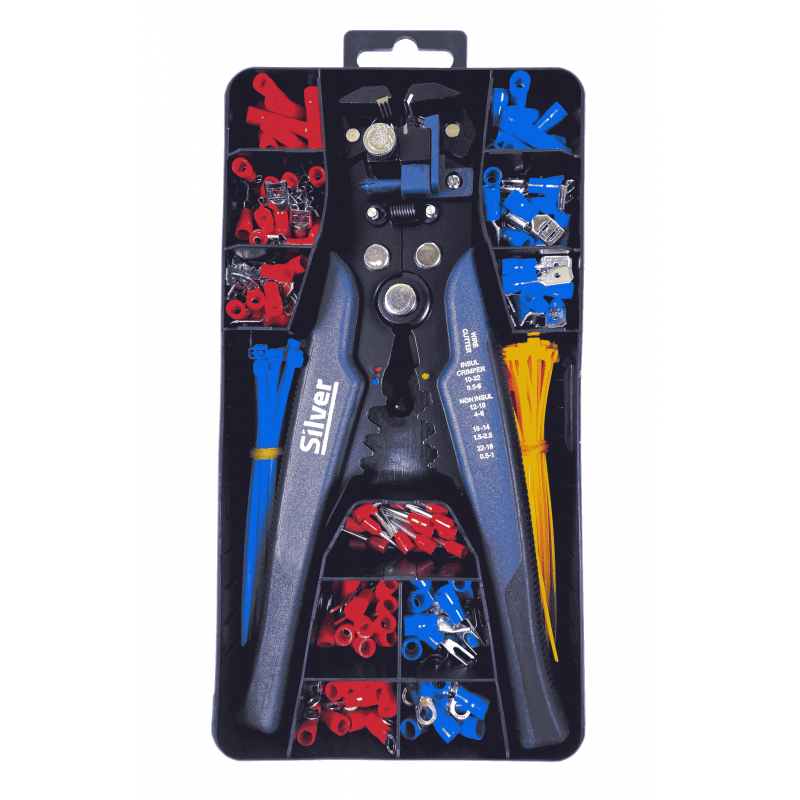 5907589366228 - Zange zum Crimpen und Reinigen von Drähten mit einem Satz Drahtspitzen 260-tlg