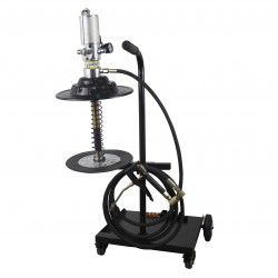 Tepalo pompa pneumatinė konsistenciniam tepalui su ratukais Tepalo pompa pneumatinė konsistenciniam tepalui su ratukais