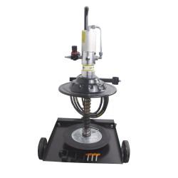 Tepalo pompa pneumatinė konsistenciniam tepalui su ratukais Tepalo pompa pneumatinė konsistenciniam tepalui su ratukais