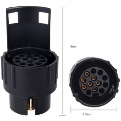 Adapteris priekabai 7-13POL, plast. Adapteris priekabai 7-13POL, plast.