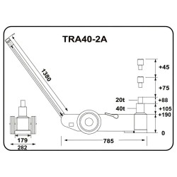 Pneumo-hidraulinis domkratas 40t/ 20t Pneumo-hidraulinis domkratas 40t/ 20t