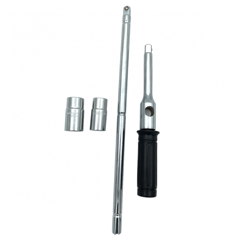 6931017320307 - Radmutternschlüssel 1 2 mit Stecknüssen 17-19 21-23 mm