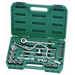 1/ 2" Galvučių 12-kampių rinkinys 22vnt. (5/ 16" - 1-1/ 4") (Colinė sistema) 1/ 2" Galvučių 12-kampių rinkinys 22vnt. (5/ 16" - 1-1/ 4") (Colinė sistema)