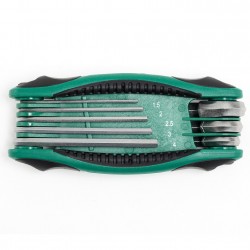 Sulankstomų šešiakampių raktų rinkinys 8vnt. (1.5-8) Sulankstomų šešiakampių raktų rinkinys 8vnt. (1.5-8)