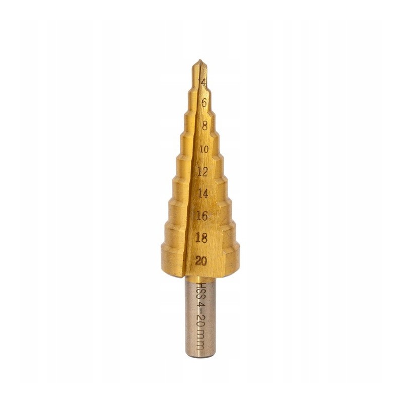 Grąžtas skylės platinimui, pakopinis 4-20mm.