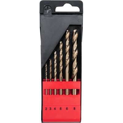 Grąžtų rinkinys metalui CO-HSS 2-8mm 6 vnt.