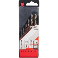 Grąžtų rinkinys metalui CO-HSS 2-8mm 6 vnt.