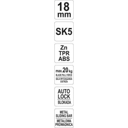 Peilis laužomomis geležtėmis 18mm