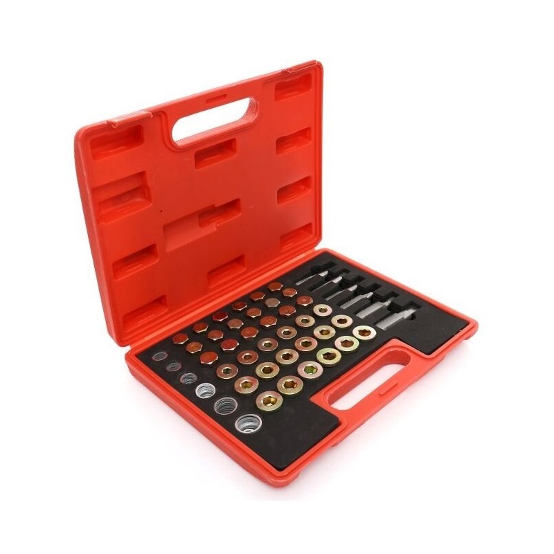 Karterio tepalo išleidimo varžtų sriegio remonto rinkinys 114vnt.