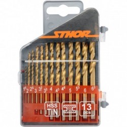 Grąžtų rinkinys metalui, titaniniai 1.5-6.5mm., 13vnt.