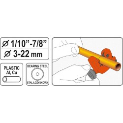 Vamzdelių pjovimo įrankis, 3-22mm