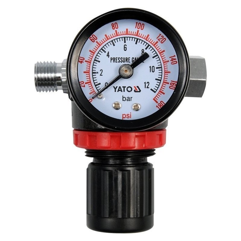 Oro srauto reguliatorius su manometru 1/4''