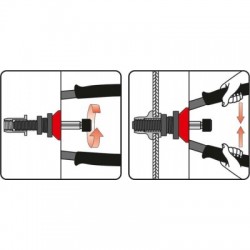 Kniediklis srieginėms M3, M4, M5, M6, M8 kniedėms