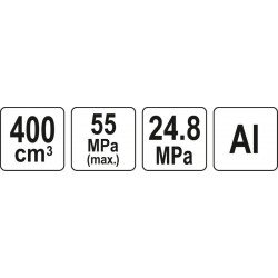 Rankinis tepimo pistoletas su greito atleidimo funkcija, 400cm3, YATO