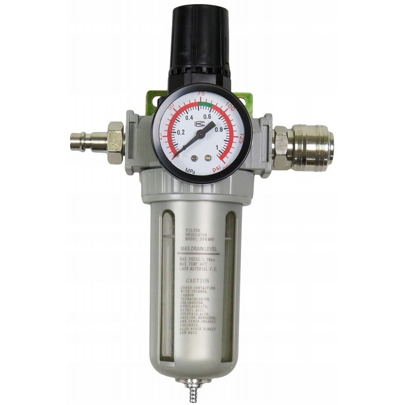 Drėgmės filtras su reguliatoriumi ir manometru 1/2”