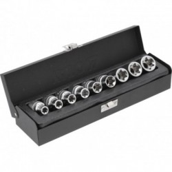 Galvučių rinkinys TORX Cr-V E10-E24, 9 vnt.