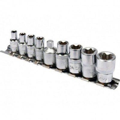 Galvučių rinkinys TORX Cr-V E5-E16, 9 vnt.