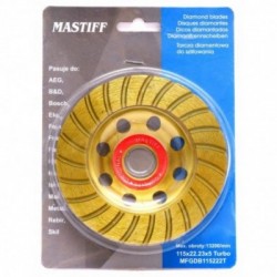 Deimantinis šlifavimo diskas 115mm, 22,2mm, TURBO