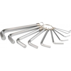 Šešiakampių raktų rinkinys HEX, trumpi, 1.5-10mm, 10vnt