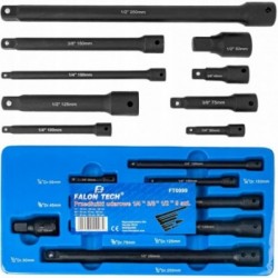 Smūginių Ilgintuvų rinkinys 1/2″, 3/8'', 1/4'' 9vnt