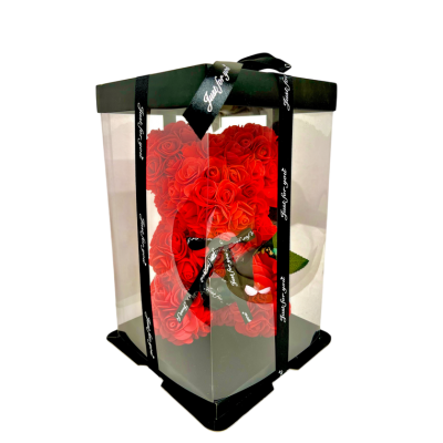 Teddybär aus Rosen mit...