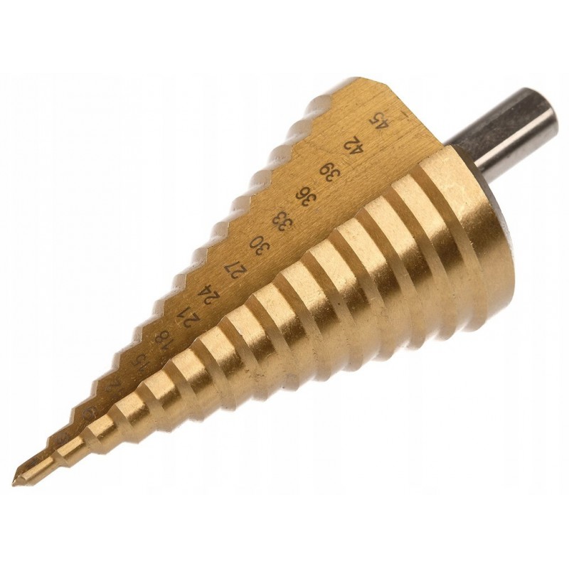 Grąžtas skylės platinimui, pakopinis 4-45mm