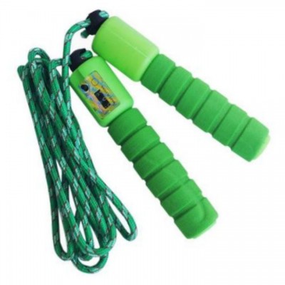 Springseil mit Zähler - grün