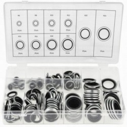 Plieninės tarpinės su guma 150 vnt.