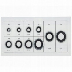 Plieninės tarpinės su guma 150 vnt.