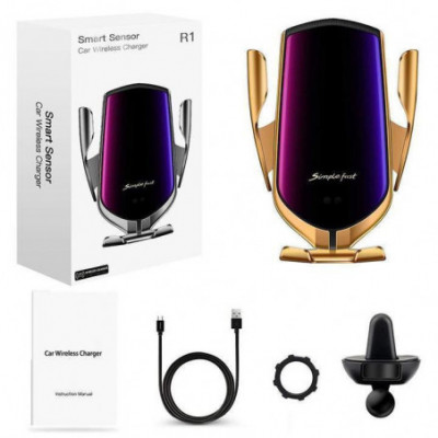 Automobilinis telefono laikiklis su bevieliu krovimu