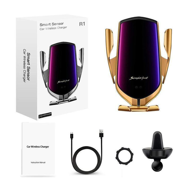 Automobilinis telefono laikiklis su bevieliu krovimu