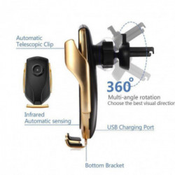 Automobilinis telefono laikiklis su bevieliu krovimu Automobilinis telefono laikiklis su bevieliu krovimu